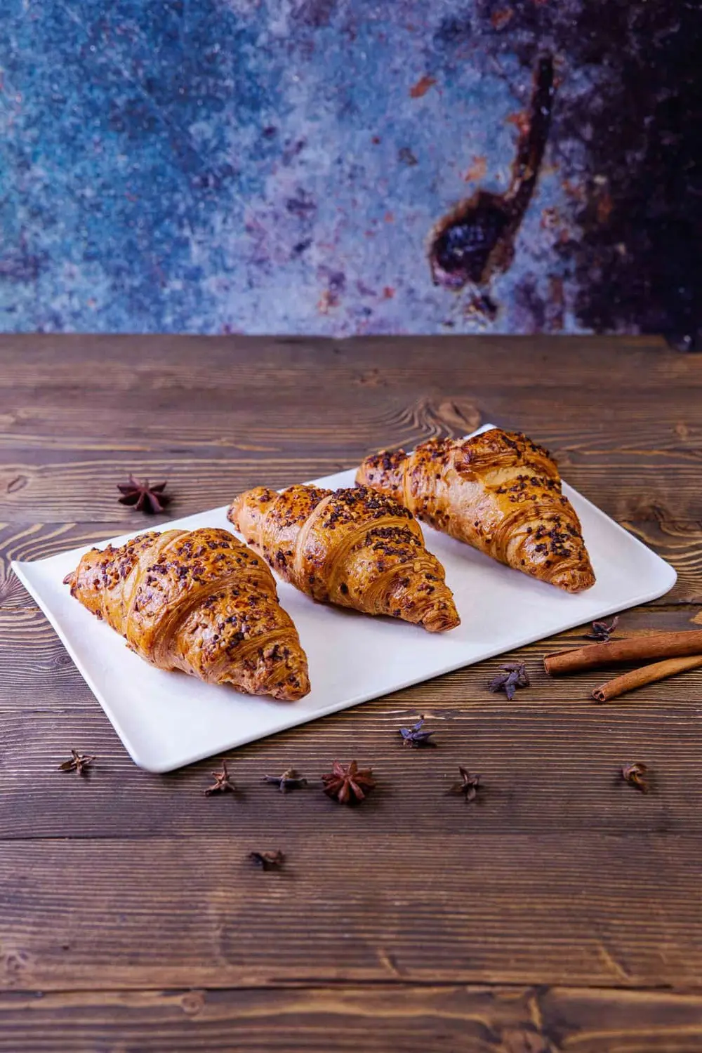 Croissant cu ciocolată foto