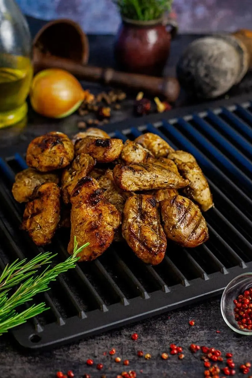 Frigărui din piept de pui la grill foto