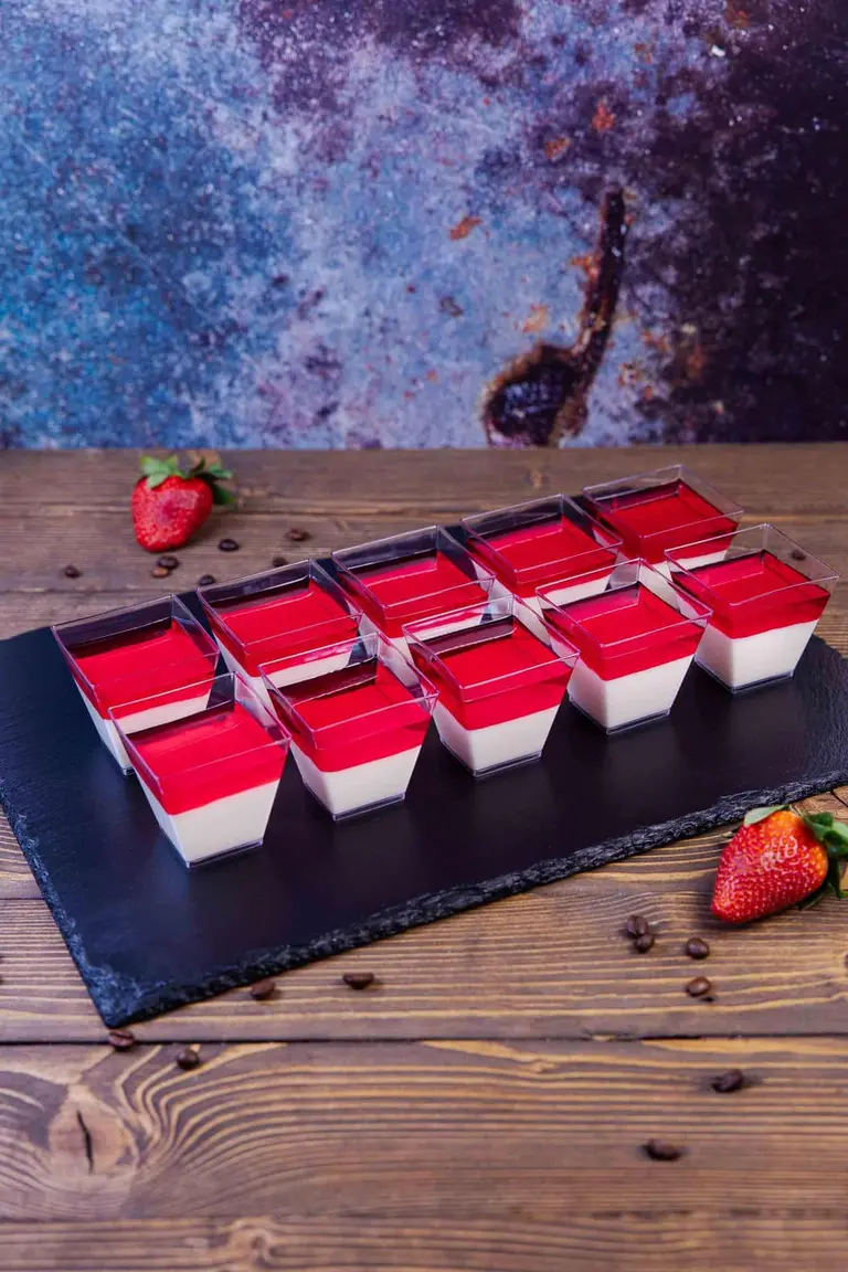 Panna Cotta zmeură foto